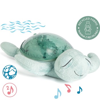 Cloud b®Tranquil Turtle™ Żółw podwodny zielony ECO - Lampka i pozytywka 
