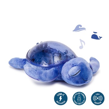 Cloud b® Tranquil Turtle™ Żółw podwodny fioletowy ECO - Lampka i pozytywka 