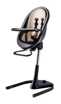 Krzesełko Mima Moon na kółkach + podnóżek - Czarny 