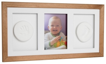 BABY HANDPRINT CLAY WITH TRIPLE FRAME BR 
