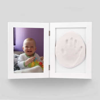 BABY HANDPRINT CLAY WITH FRAME WHITE 