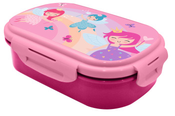 RECTANGULAR LUNCH BOX WITH CUTLERY FAIRY 