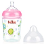 NUBY 270ML PRINTED BOTTLE WITH SLOW FLOW 5