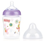 NUBY 270ML PRINTED BOTTLE WITH SLOW FLOW 6