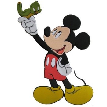 Dekoracja ścienna - Myszka Mickey - Mickey z ptaszkiem 1