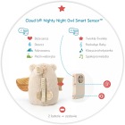 Szumiąca sowa z czujnikiem dźwięku i pozytywką - Cloud b® Nighty Night Owl Smart Sensor™ 2