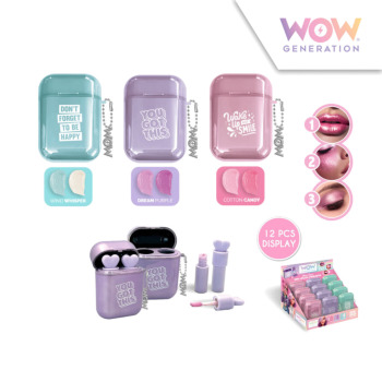 3w1 GLITTER BROKAT miętowy, różowy, fioletowy do ust, policzków i powiek | WOW Generation 