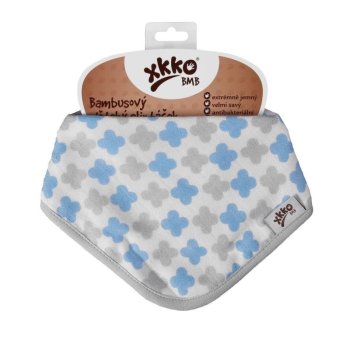 Bandanka bambusowa XKKO BMB - Scandinavian Baby Blue Cross 