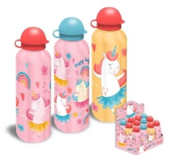 ALUMINIUM BOTTLE 500ML HAPPY DAY UNICORN 