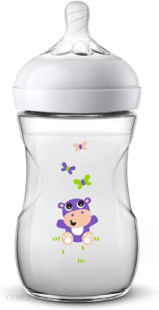 Butelka dla niemowląt Natural 1m+ hipopotam 260 ml 