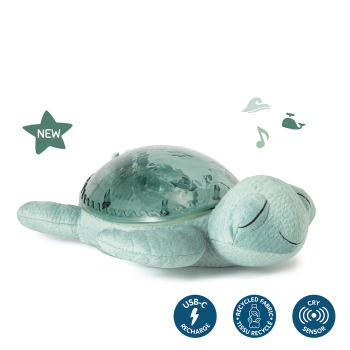 Cloud b®Tranquil Turtle™ Żółw podwodny zielony ECO - Lampka i pozytywka 