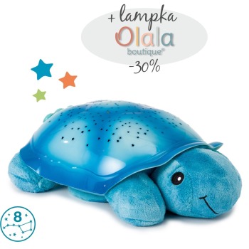 Cloud b® Twilight Turtle™ Blue - Lampka nocna z projekcją świetlną - Żółw niebieski 