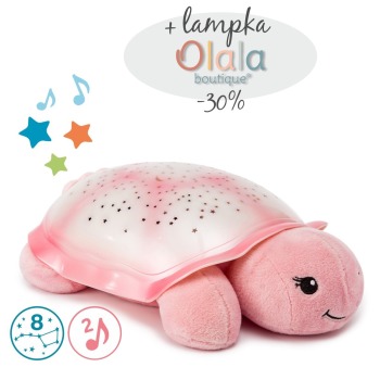 Cloud b® Twinkling Twilight Turtle™- Pink - Żółw - Lampka - 