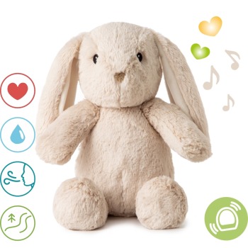 Cloud b® Love Light Buddies Billy Bunny™ -  Szumiący Królik z czujnikiem ruchu i pozytywką 