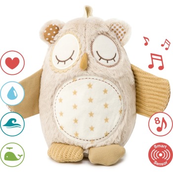 Cloud b®Nighty Night Owl Smart Sensor™ - Przytulanka pozytywka dla dzieci - Sowa 