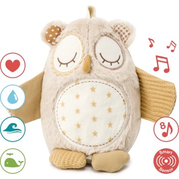 Cloud b® Nighty Night Owl Smart Sensor™ - Szumiąca Sowa z czujnikiem dźwięku i pozytywką  