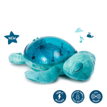 Cloud b® Tranquil Turtle™ Żółw podwodny niebieski ECO - Lampka i pozytywka 