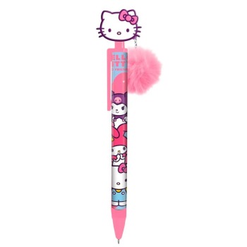 Długopis z zawieszką pompon | Hello Kitty 