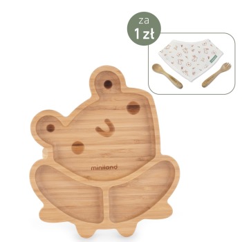 WOODEN PLATE FROG FSC 100% 