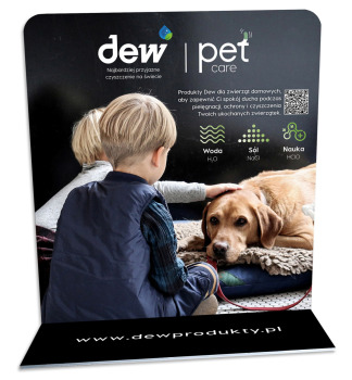 Ekspozytor na produkty z kolekcji Dew Pet Care 