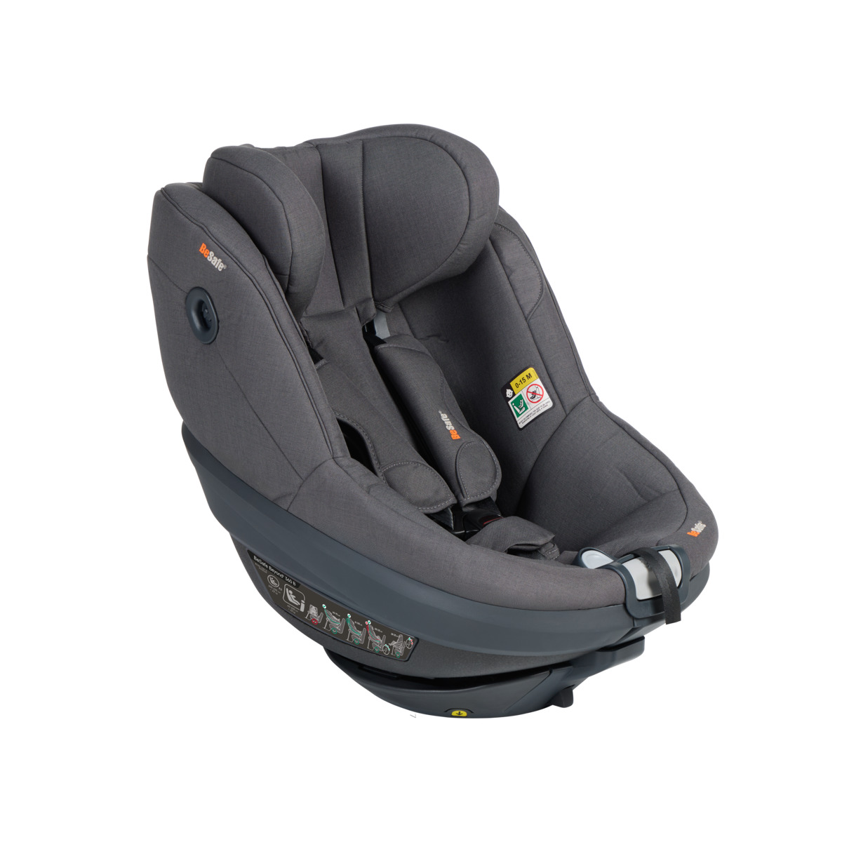 Fotelik samochodowy BeSafe Beyond 2 360 B - dark grey melange / ciemnoszary melanż 