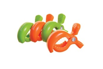 STROLLERBUDDY STROLLER CLIPS - 2 GR/2 OR 