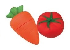 Klocki Popboblocs - warzywa - pomidor i marchewka 