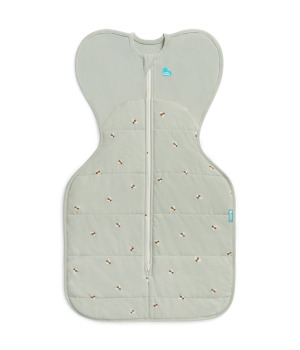 Otulacz Swaddle UP - pikowany rozmiar XS - oliwkowy pszczółki - ETAP 1 - TOG 2.5 