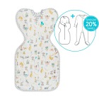 Otulacz Swaddle UP - rozmiar M - biały, cyrk - ETAP 1 Original