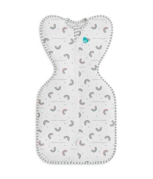 Otulacz Swaddle UP - rozmiar M -  biały, tęcza - ETAP1 - 1 TOG Original 