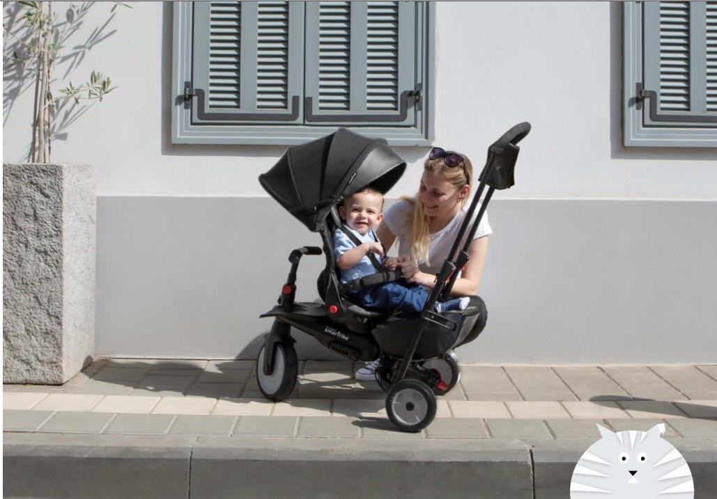 smartrike str7 8 in 1 folding trike urban black