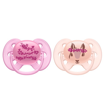 Smoczek sthr soft 6-18 girl decco 