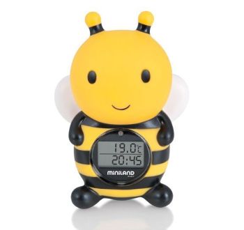 Termometr kąpielowy i pokojowy z zegarem-  Pszczółka 