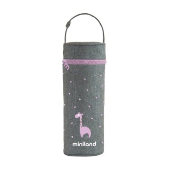 Termoopakowanie Azure-Rose na termos/butelkę 350ml - szary/różowy 