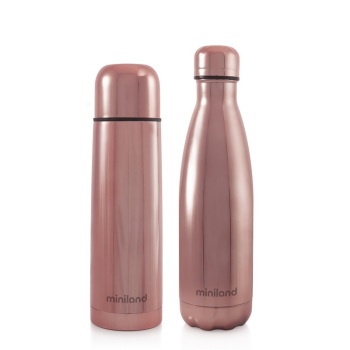 Termos dla dziecka + butelka dla rodzica Deluxe 500ml - różowe 