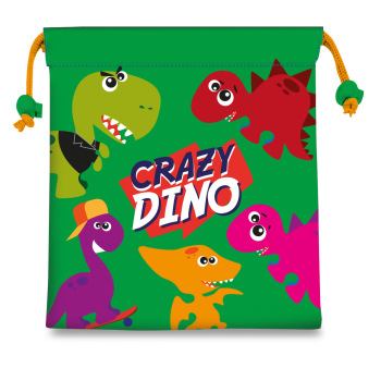 Worek na żywność Crazy Dino, 22 cm / Kids Euroswan 