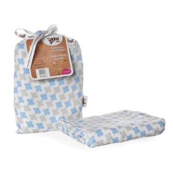 Bambusowy muślinowy otulacz XKKO BMB 120x120 - Scandinavian Baby Blue