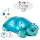 Cloud b® Twinkling Twilight Turtle™ Aqua - Lampka nocna z projekcją świetlną - Żółw niebieski