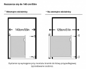 Bramka zabezpieczająca dla dzieci Roll Up W:140cmxH:86,5cm - biała (karton szary)