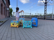 Walizka podróżna na kółkach Psi Patrol - niebieska duża