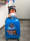 Walizka podróżna na kółkach Psi Patrol - niebieska duża