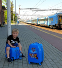 Jeżdżąca walizka podróżna - Psi Patrol - niebieska mała