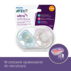Smoczek uspokajający Ultra Soft Boy 6m+ little star/hello - 2 szt