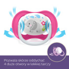 Smoczek uspokajający Ultra Air Girl 6m+ słoń/pingwin - 2 szt