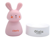 Lampka nocna LED - OLALA - Króliczek Charly - różowy