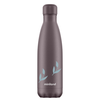 Termos butelka Terra 500ml - śliwkowy / kwiaty