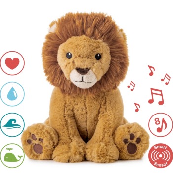 Szumiący lew z czujnikiem dźwięku i pozytywką - Cloud b® Louis Lion™ Smart Sensor