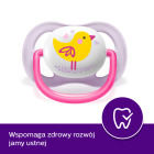 Smoczek uspokajający Ultra Air Girl 0m+ pingwin/ptak - 2 szt