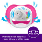 Smoczek uspokajający Ultra Air Girl 6m+ słoń/pingwin - 2 szt