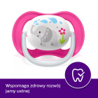 Smoczek uspokajający Ultra Air Girl 6m+ słoń/pingwin - 2 szt